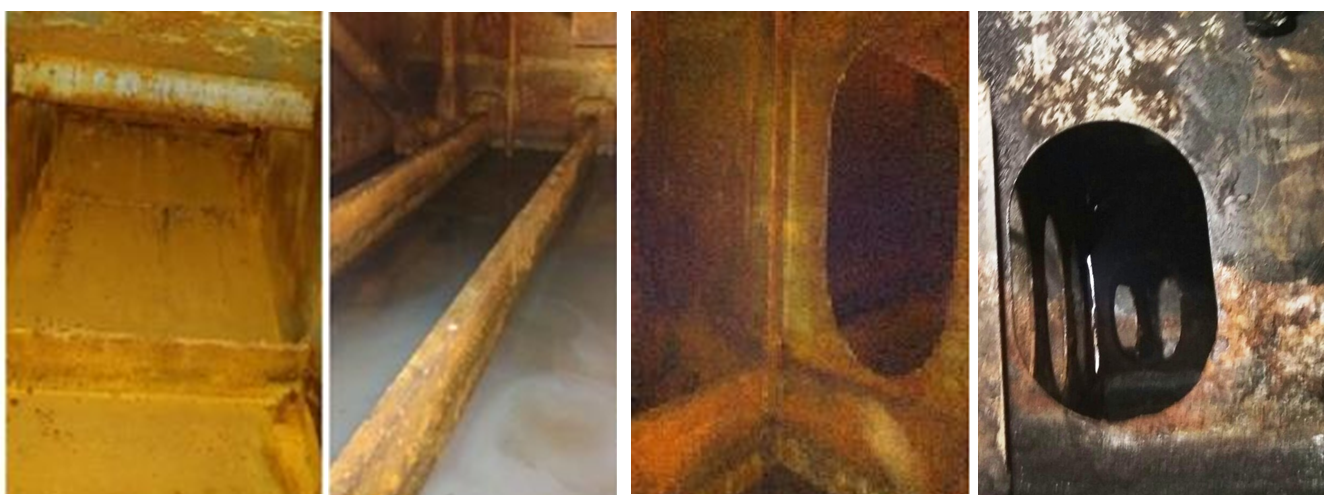 Ballast tank prima dell'intervento